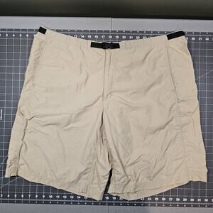 Vintage Patagonia Shorts Mens XXL 42x10 Tan Belted Nylon Outdoors Hiking Preppy